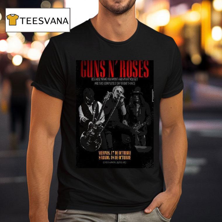 Guns N Roses October Estadio Huracan Shows T Shirt Guns N Roses October Estadio Huracan Shows T Shirt