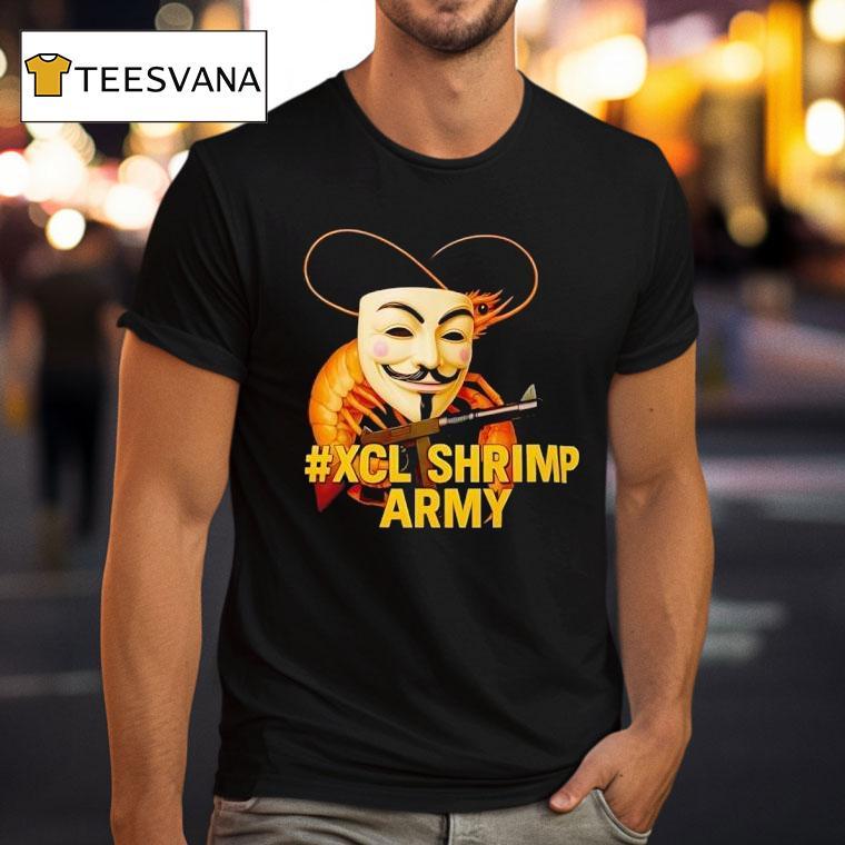 Guy Fawkes Mask Xcl Shrimp Army T Shirt Guy Fawkes Mask Xcl Shrimp Army T Shirt