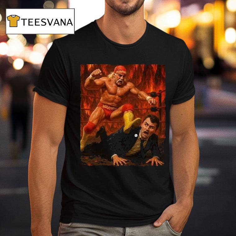 Hulk Hogan Hulkamania Beat Charlie Kirk Wrestling Meme T Shirt Hulk Hogan Hulkamania Beat Charlie Kirk Wrestling Meme T Shirt