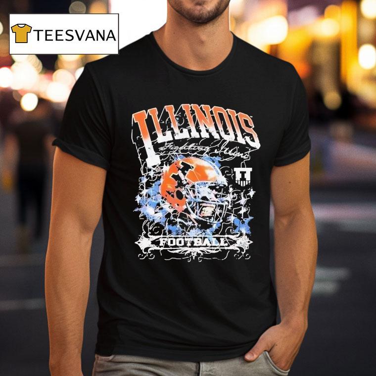 Illinois Fighting Illini Football Helmet Vintage T Shirt Illinois Fighting Illini Football Helmet Vintage T Shirt