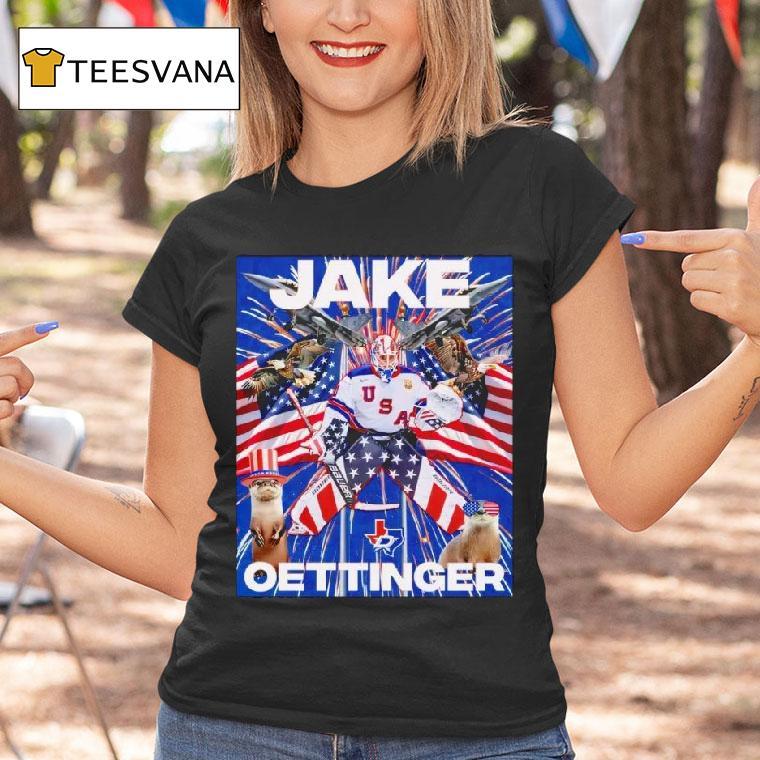 Jake Oettinger Dallas Stars Usa Hockey T Shirt Jake Oettinger Dallas Stars Usa Hockey T Shirt