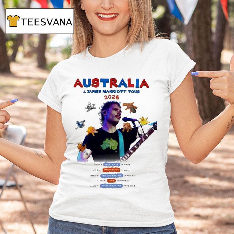 James Marriott Australia Tour T Shirt James Marriott Australia Tour T Shirt