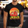 Jesus Has Your Back Santa Devil Vintage Graphic T Shirt