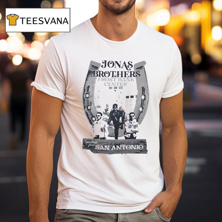 Jonas Brothers Frost Bank Center Greatings San Antonio T Shirt Jonas Brothers Frost Bank Center Greatings San Antonio T Shirt