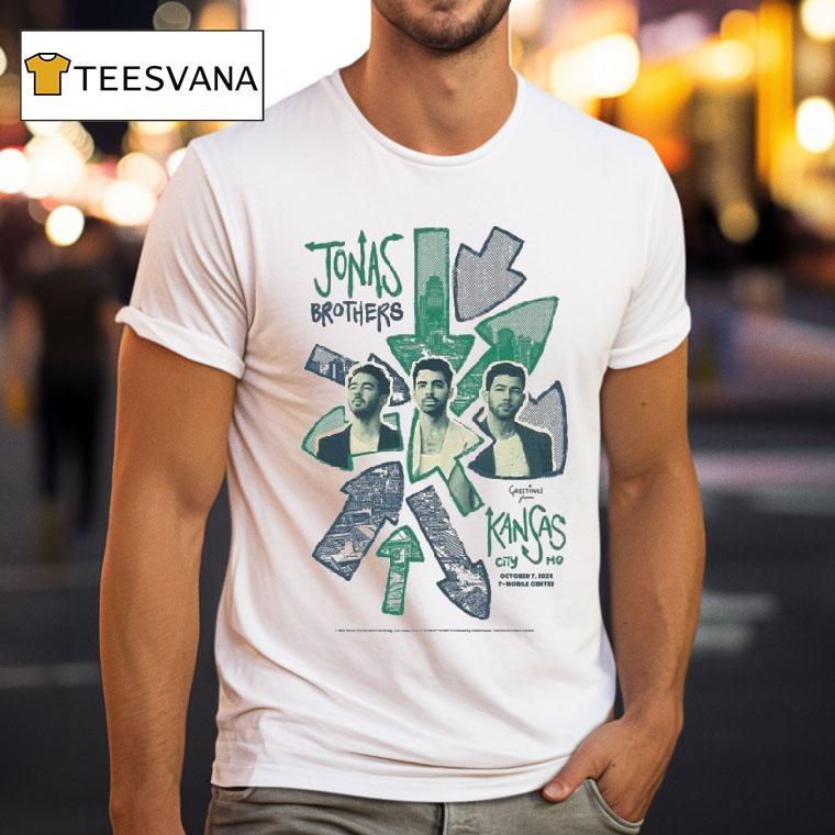Jonas Brothers Kansas City Venue Greetings From Your Hometown In Kansas City Mo At T Mobile Center On October T Shirt Jonas Brothers Kansas City Venue Greetings From Your Hometown In Kansas City Mo At T Mobile Center On October T Shirt