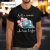 Just A Woman Who Loves Philadelphia Eagles Pink Bow Helme T Shirt
