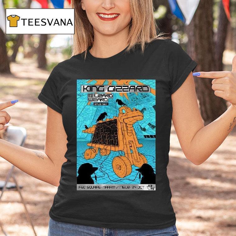 King Gizzard And The Lizard Wizard Melbourne October Tour T Shirt King Gizzard And The Lizard Wizard Melbourne October Tour T Shirt