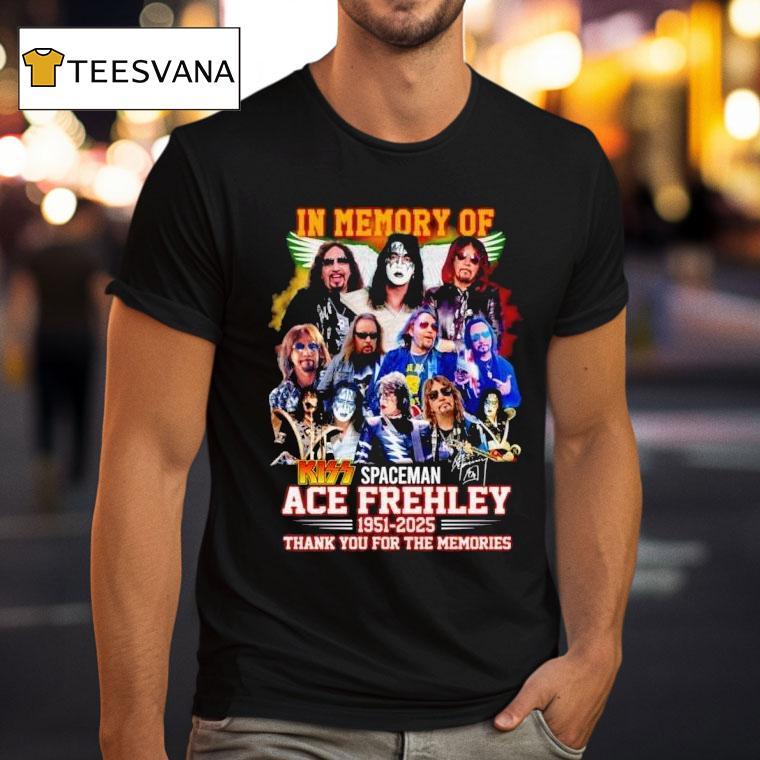 Kiss In Memory Of Spaceman Ace Frehley Thank You For The Memories T Shirt Kiss In Memory Of Spaceman Ace Frehley Thank You For The Memories T Shirt