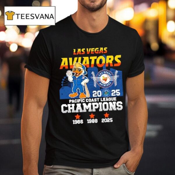 Las Vegas Aviators Baseball Pacific Coast League Champions Mascot Logo T Shirt