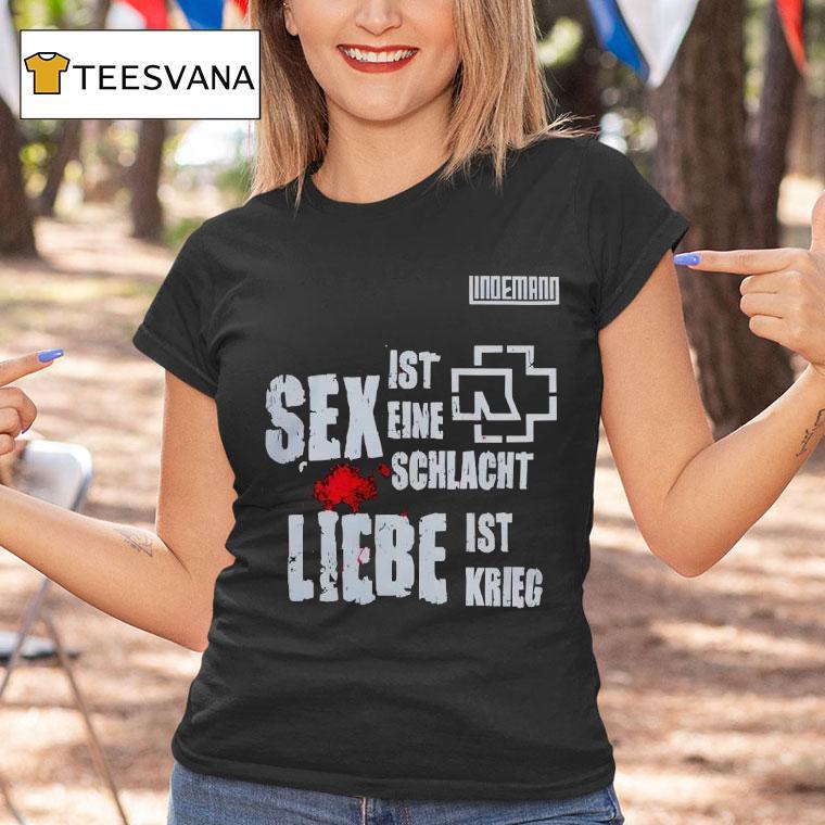 Lindemann Sex Ist Eine Schlacht Liebe Ist Krieg Meine Welt Tour T Shirt Lindemann Sex Ist Eine Schlacht Liebe Ist Krieg Meine Welt Tour T Shirt