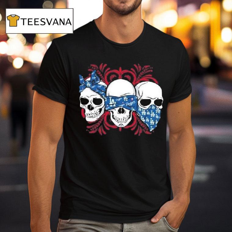 Los Angeles Dodgers Skull Mask T Shirt Los Angeles Dodgers Skull Mask T Shirt