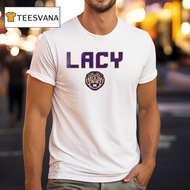 Lsu Tigers Rip Lacy White Graphic Pose T Shirt Lsu Tigers Rip Lacy White Graphic Pose T Shirt