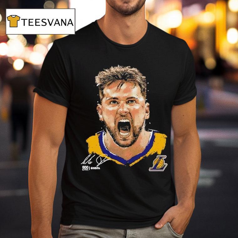 Luka Doncic Los Angeles Laker Signature T Shirt Luka Doncic Los Angeles Laker Signature T Shirt