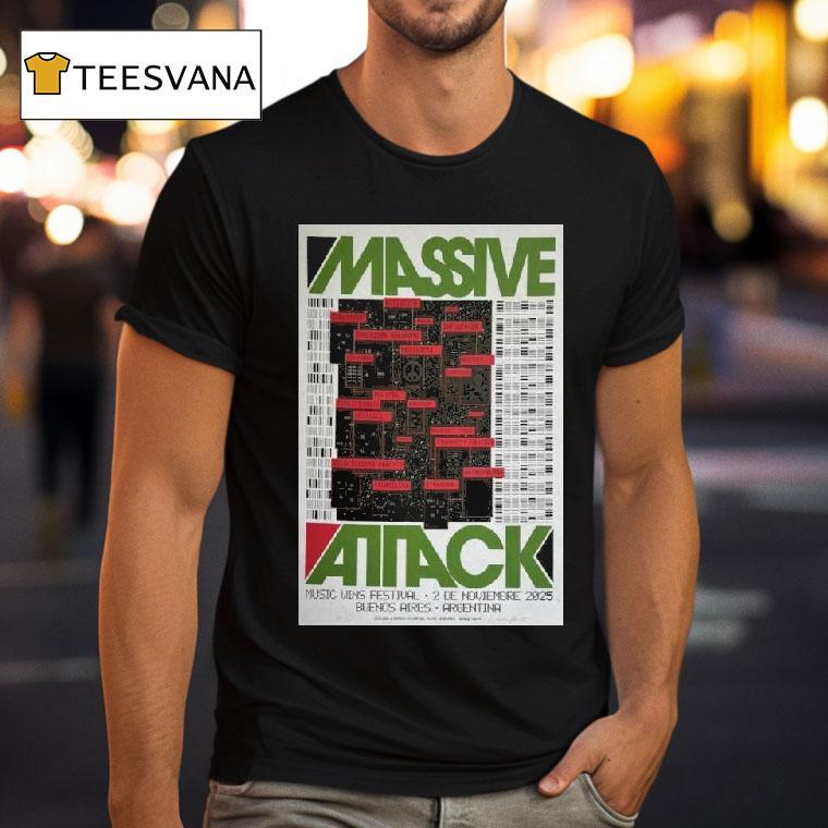 Massive Attack Festival Buenos Aires Argentina Nov T Shirt Massive Attack Festival Buenos Aires Argentina Nov T Shirt