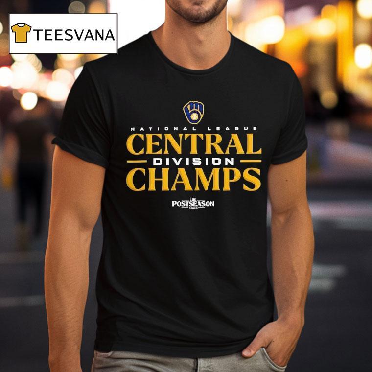 Milwaukee Brewers National League Central Division Champs Postseason T Shirt Milwaukee Brewers National League Central Division Champs Postseason T Shirt