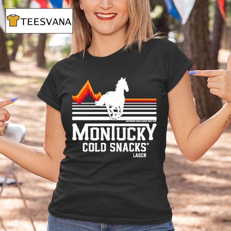 Montucky Cold Snacks Lager Horse T Shirt Montucky Cold Snacks Lager Horse T Shirt