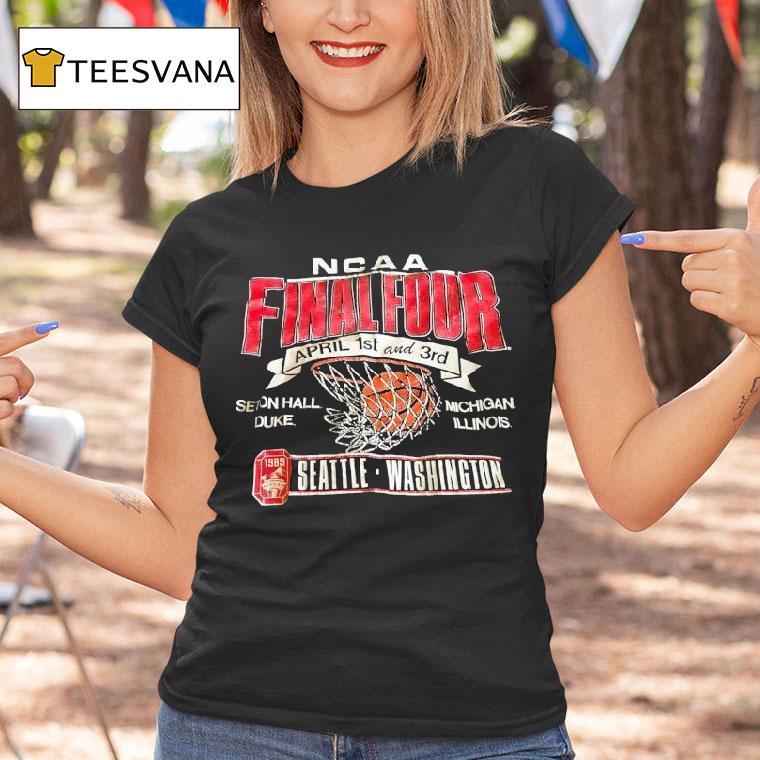 Ncaa Final Four Seton Hall Duke Michigan And Illinois Basketball T Shirt Ncaa Final Four Seton Hall Duke Michigan And Illinois Basketball T Shirt