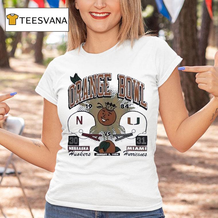 Orange Bowl Ncaa Nebraska Cornhuskers Vs Miami Hurricanes Vintage T Shirt Orange Bowl Ncaa Nebraska Cornhuskers Vs Miami Hurricanes Vintage T Shirt