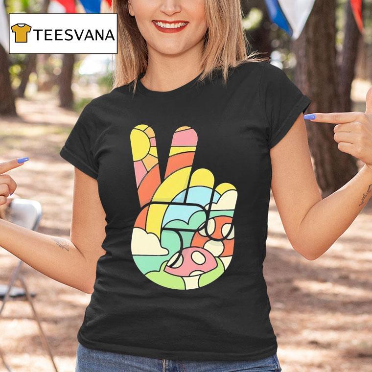 Peaceful Doodle A Hand Making The Peace Sign T Shirt Peaceful Doodle A Hand Making The Peace Sign T Shirt