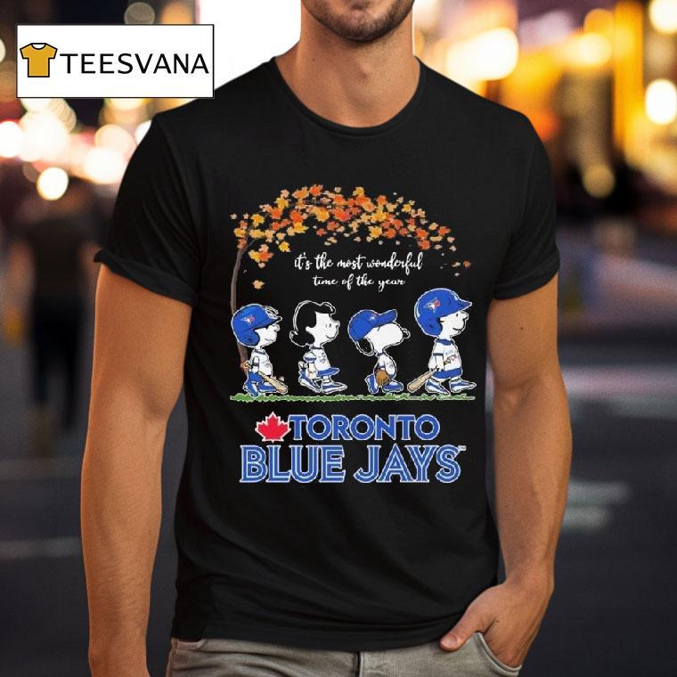 Peanuts Characters X Toronto Blue Jays It S The Most Wonderful Time Of The Year Autumn T Shirt Peanuts Characters X Toronto Blue Jays It S The Most Wonderful Time Of The Year Autumn T Shirt