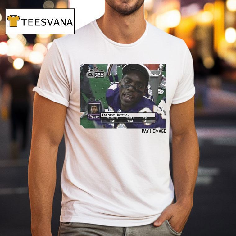 Randy Moss Minnesota Vikings Pay Homage T Shirt Randy Moss Minnesota Vikings Pay Homage T Shirt