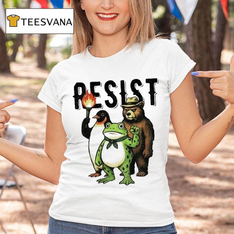 Resist Portland Frog Penguin Bear Resist Abolish Ice T Shirt Resist Portland Frog Penguin Bear Resist Abolish Ice T Shirt