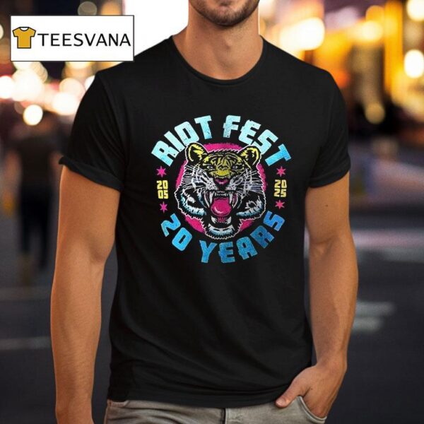 Riot Fest Years Route Tiger Lineup T Shirt
