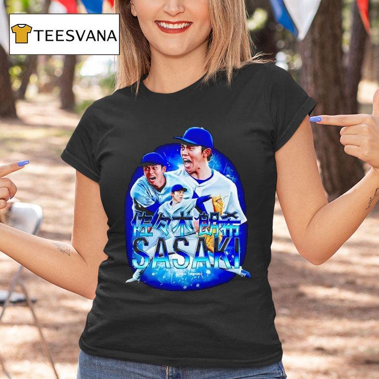 Roki Sasaki Los Angeles Dodgers Baseball Graphic T Shirt Roki Sasaki Los Angeles Dodgers Baseball Graphic T Shirt