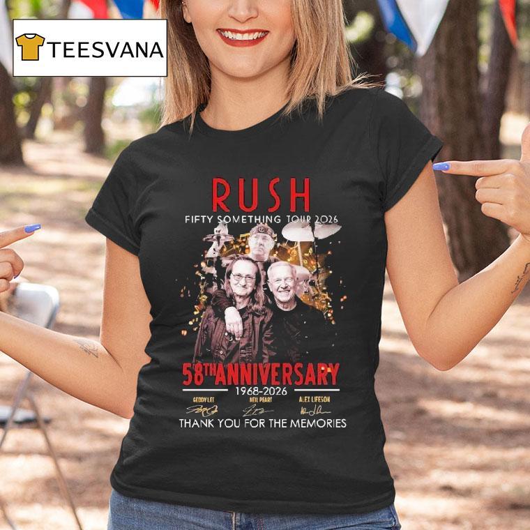 Rush Fifty Something Tour Th Anniversary Thank You For The Memories Signatures T Shirt Rush Fifty Something Tour Th Anniversary Thank You For The Memories Signatures T Shirt