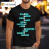 Seattle Mariners Raleigh Munoz Jorge Randy Bryan Castillo J Rod Crawford Kirby Gilbert Naylor Emerald City Acrostic Names T Shirt