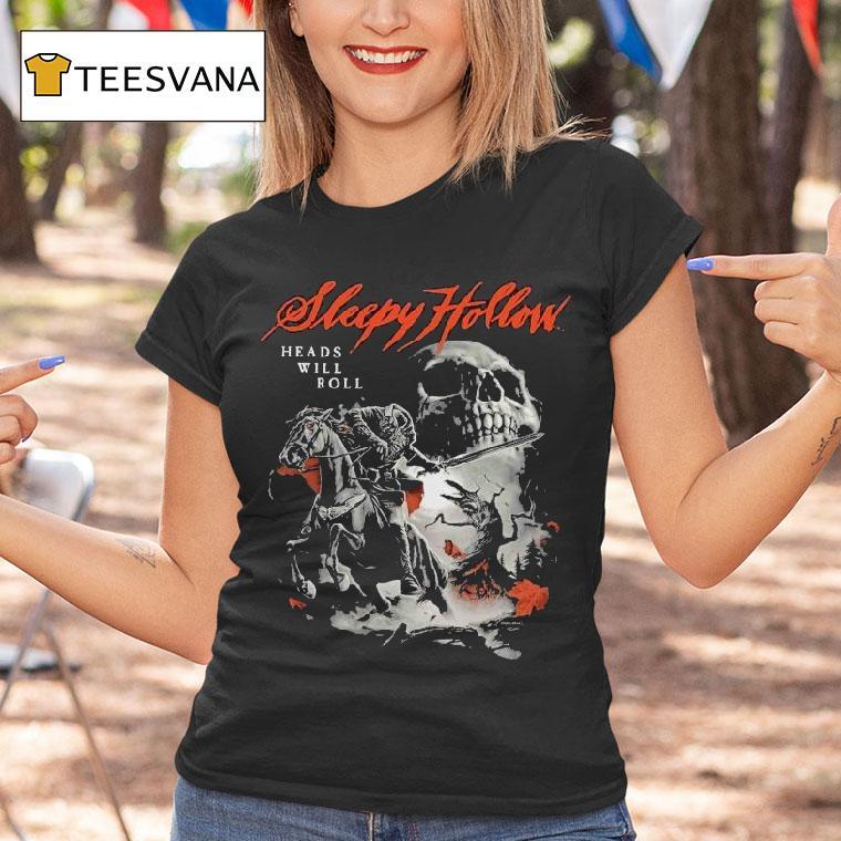 Sleepy Hollow Heads Will Roll Skull T Shirt Sleepy Hollow Heads Will Roll Skull T Shirt