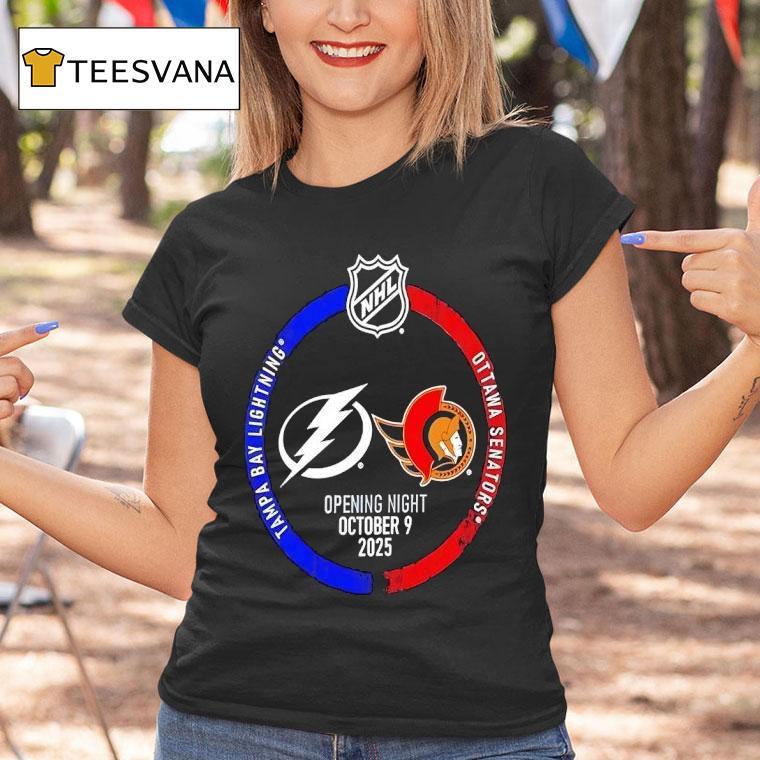 Tampa Bay Lightning Vs Ottawa Senators Nhl Opening Nigh T Shirt Tampa Bay Lightning Vs Ottawa Senators Nhl Opening Nigh T Shirt