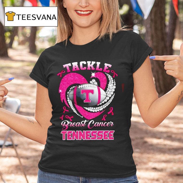 Tennessee Volunrs Tide Breast Cancer Awareness Tackle Hear T Shirt Tennessee Volunrs Tide Breast Cancer Awareness Tackle Hear T Shirt