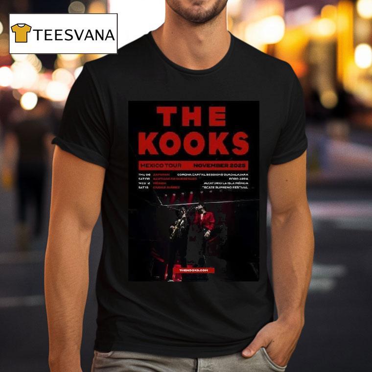The Kooks Mexico Tour November T Shirt The Kooks Mexico Tour November T Shirt