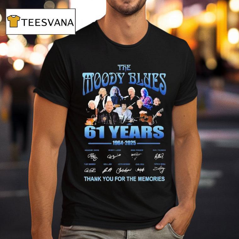 The Moody Blues Years Thank You For The Memories Signatures T Shirt The Moody Blues Years Thank You For The Memories Signatures T Shirt