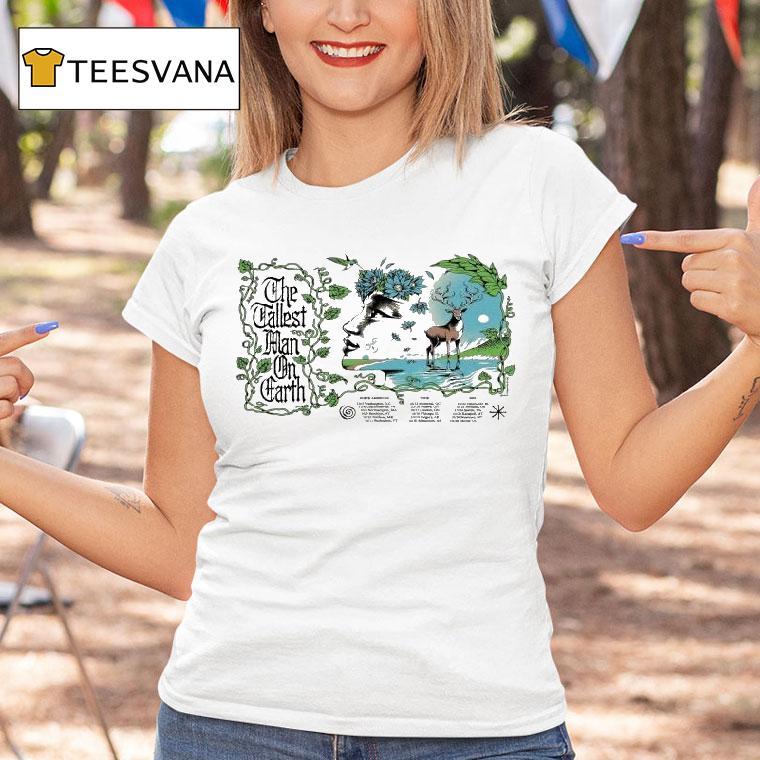 The Tallest Man On Earth North American Tour Dates Deer Face T Shirt The Tallest Man On Earth North American Tour Dates Deer Face T Shirt