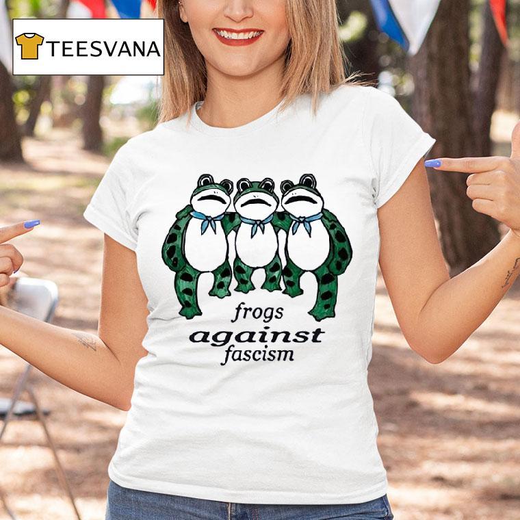 Three Frogs Arm Around Against Fascism T Shirt Three Frogs Arm Around Against Fascism T Shirt