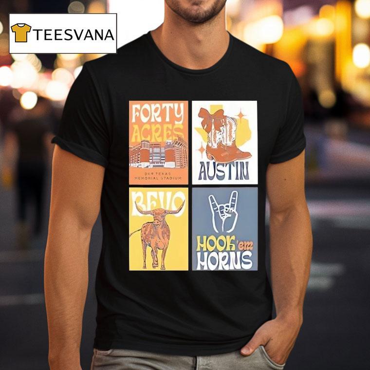 University Of Texas Longhorns Forty Acres Austin Hook Em Horns T Shirt University Of Texas Longhorns Forty Acres Austin Hook Em Horns T Shirt