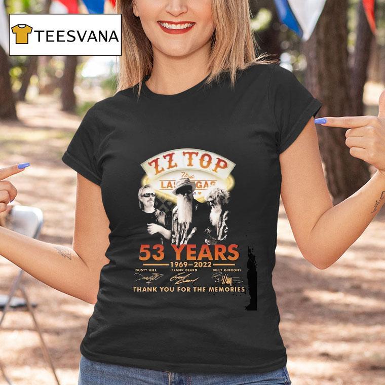 Zz Top Years Thank You For The Memories Signatures T Shirt Zz Top Years Thank You For The Memories Signatures T Shirt