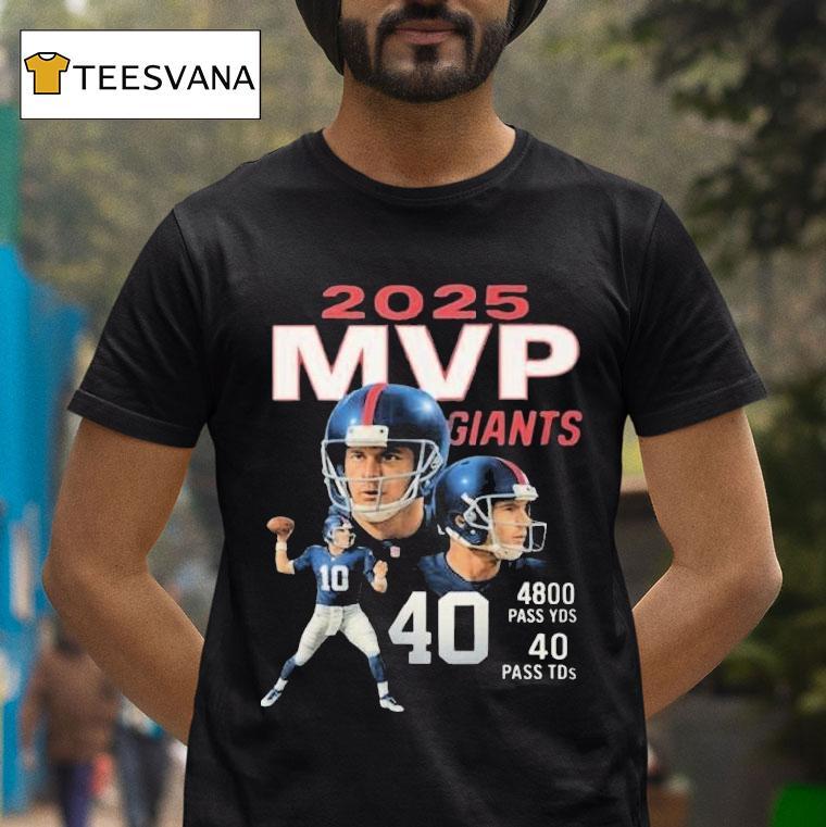 New York Giants Mvp Pass Yds Pass Tds T Shirt New York Giants Mvp Pass Yds Pass Tds T Shirt