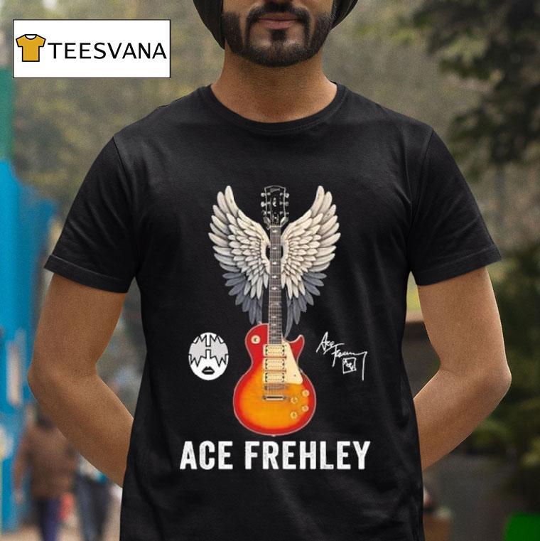 Ace Frehley Guitar Wings Signature T Shirt Ace Frehley Guitar Wings Signature T Shirt