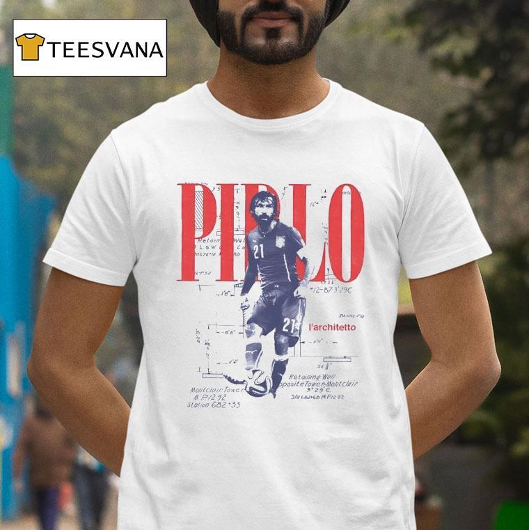 Andrea Pirlo L Architetto Italian National Team Football T Shirt Andrea Pirlo L Architetto Italian National Team Football T Shirt