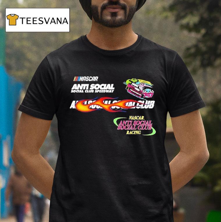 Anti Social Social Club X Nascar Black Daytona T Shirt Anti Social Social Club X Nascar Black Daytona T Shirt
