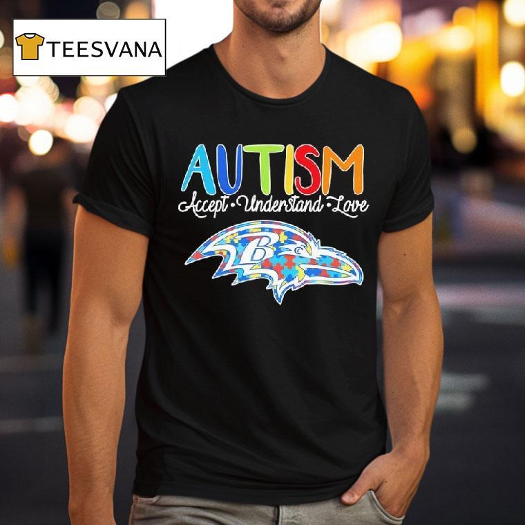 Baltimore Ravens Autism Accept Understand Love T Shirt Baltimore Ravens Autism Accept Understand Love T Shirt
