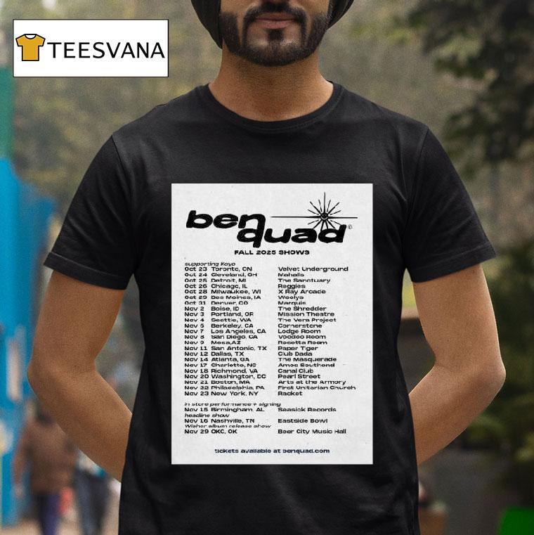 Ben Quad Fall Tour T Shirt Ben Quad Fall Tour T Shirt