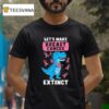 Blue Dinosaur Lets Make Breast Cancer Extinct Pink Ribbon T Shirt