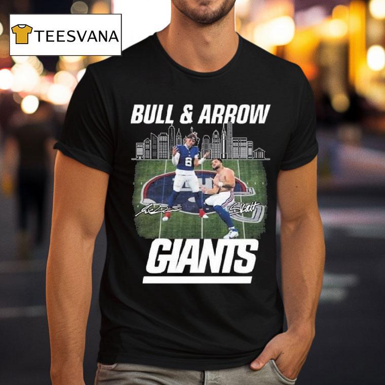 Bull Arrow New York Giants Signatures Skyline T Shirt Bull Arrow New York Giants Signatures Skyline T Shirt