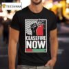 Ceasefire Now Pro Palestine Activist Fist With Olive Branch T Shirt