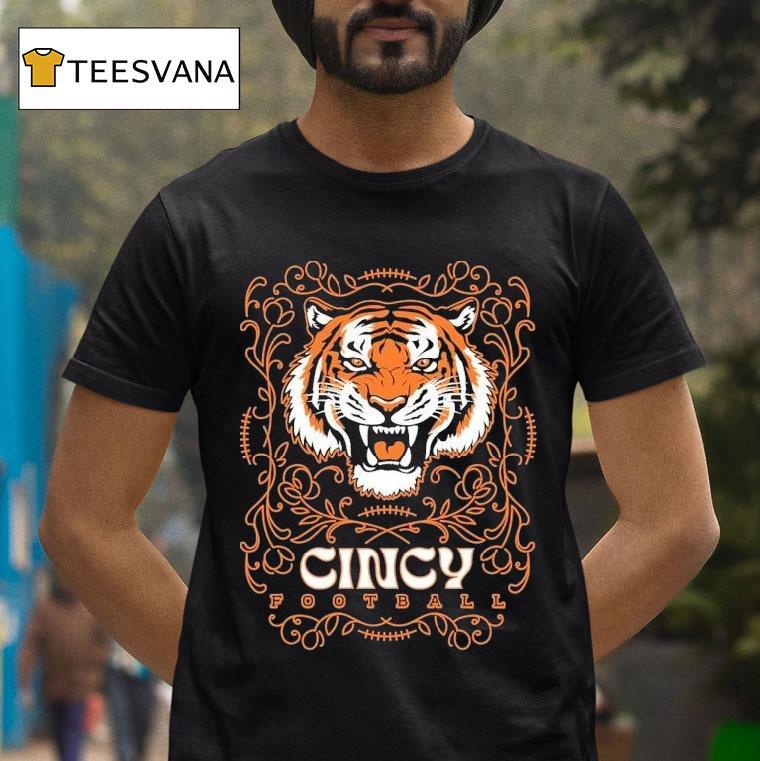 Cincinnati Bengals Cincy Football Tiger Pinstripe T Shirt Cincinnati Bengals Cincy Football Tiger Pinstripe T Shirt