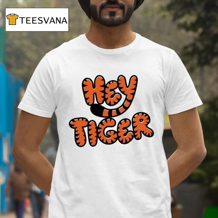 Cincinnati Bengals Hey Tiger Bubble Letter T Shirt Cincinnati Bengals Hey Tiger Bubble Letter T Shirt